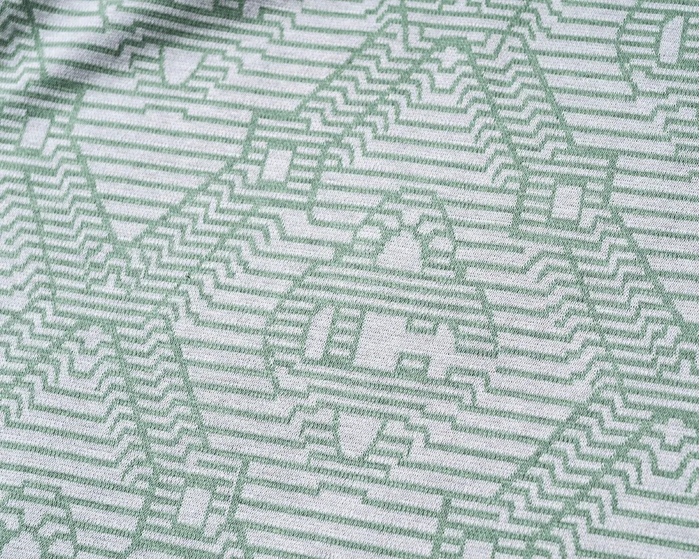 30165# 2026 spring and summer official website New Arrival lapel T-shirt, knitted jacquard fabric is handsome, the fabric is comfortable, the workmanship is rigorous, and the stitching is neat. Good upper body effect·Sizes M-3XL Light Green